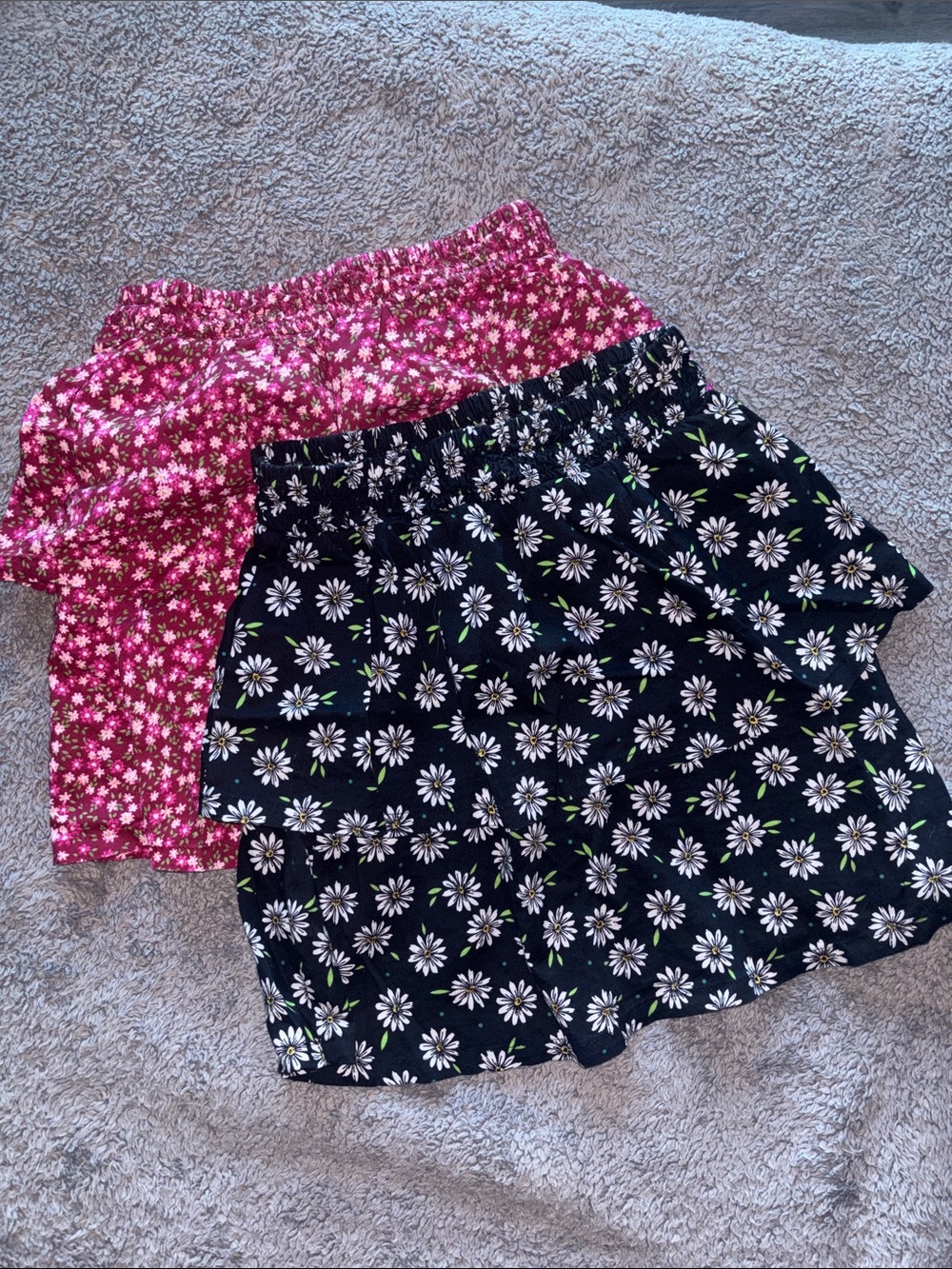 Girls Bundle of two Peplum Skirts in Black & Pink